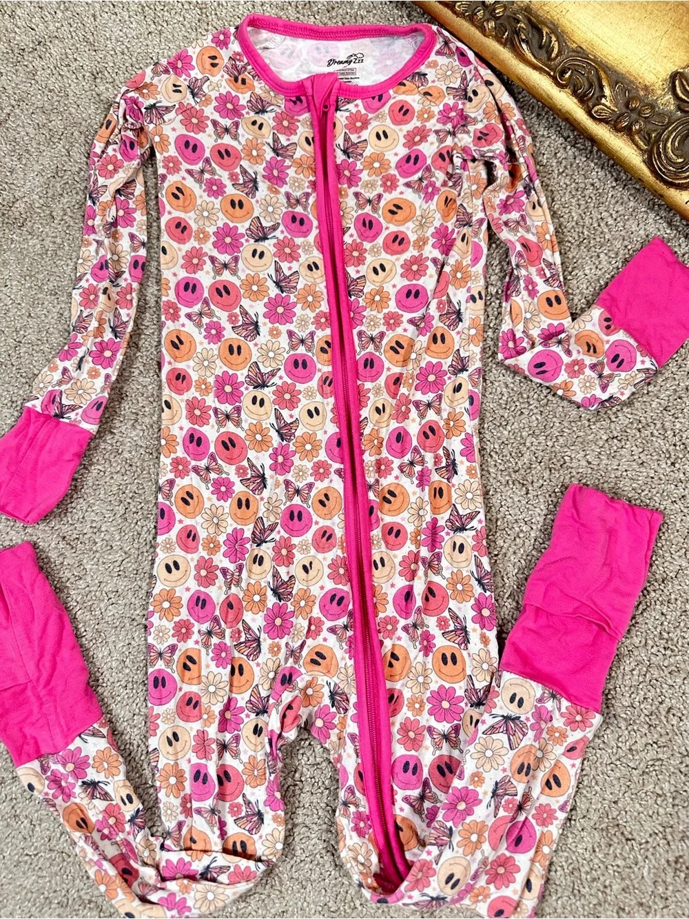 Dreamy Zzz Viscose From Bamboo Double Zipper Onsie Size 3T